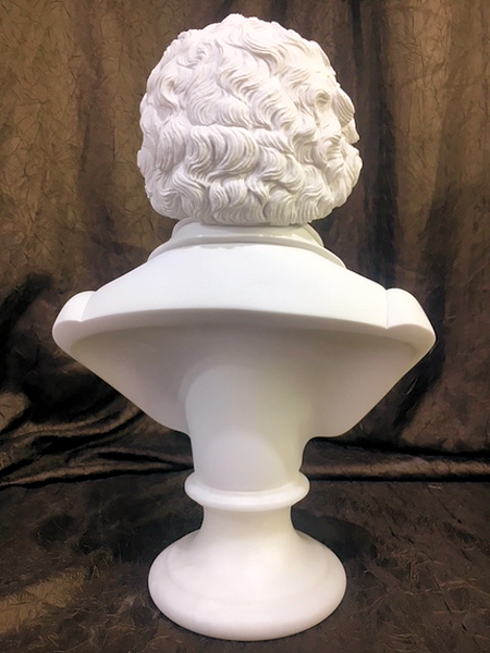Bust of Ludwig Van Beethoven statue composer marble piano Sculpture